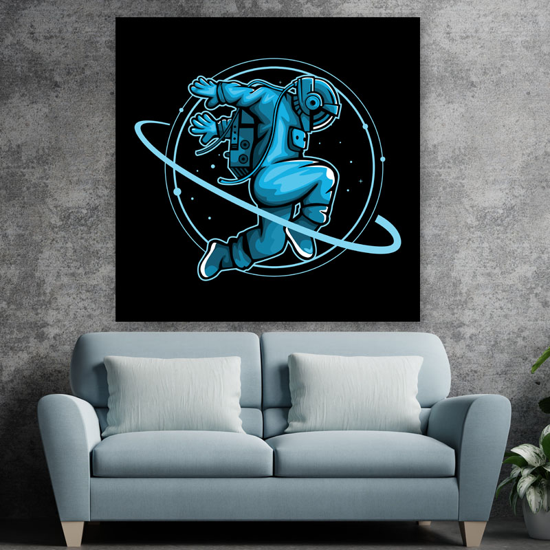Πίνακας σε καμβά Αστροναύτης σε Κύκλο